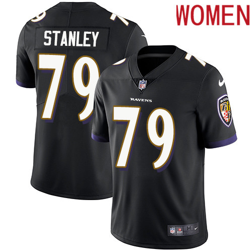 2019 Women Baltimore Ravens 79 Stanley black Nike Vapor Untouchable Limited NFL Jersey